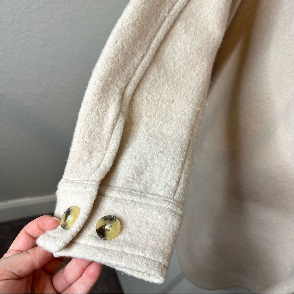 Aritzia Wilfred Free Heather Bone Merino Wool The Ganna Shirt Jacket Shacket XS - Picture 5 of 12